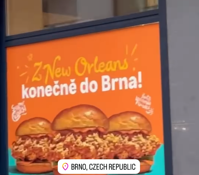 Popeyes jak Brno. Řetězec po Praze míří na jih Moravy